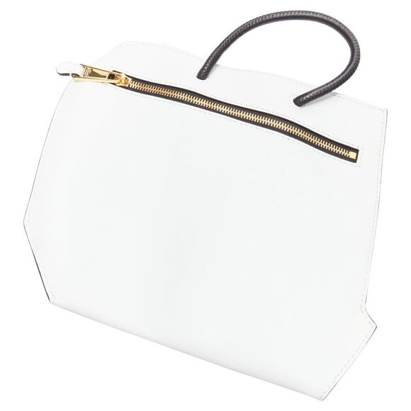 Moschino Couture Optical 2D Flat Shopping Tote Leather Clutch Bag - Picture 6 of 6